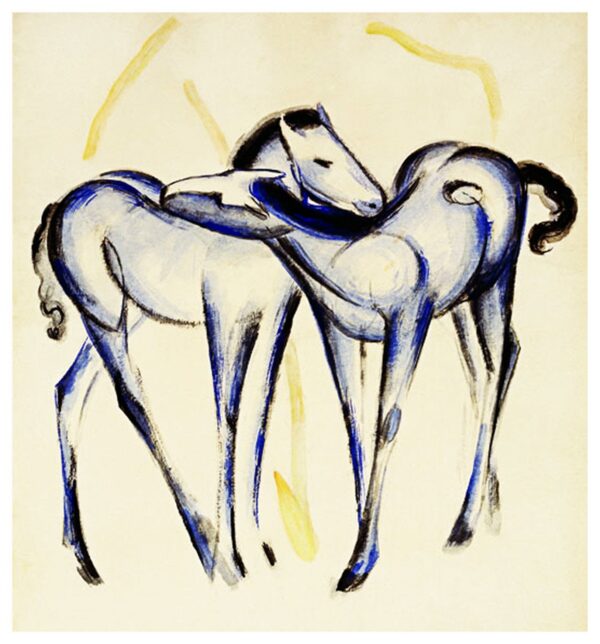 Dois cavalos azuis – Franz Marc Franz Marc Artemis Reproduction