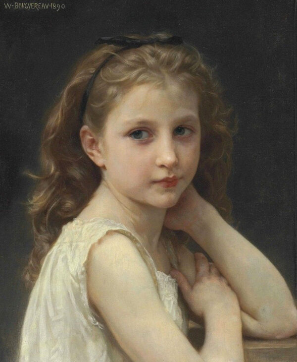 Cabeça de uma jovem – William Bouguereau William Bouguereau Artemis Reproduction