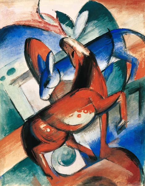 Cavalo e jumento – Franz Marc Franz Marc Artemis Reproduction