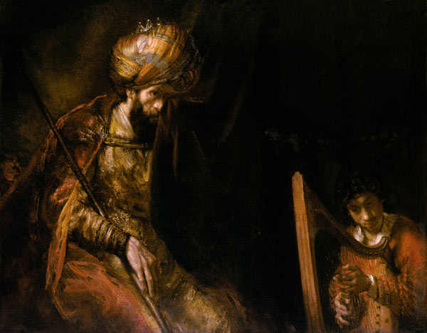 David toca harpa diante de Saul – Rembrandt van Rijn Rembrandt van Rijn Artemis Reproduction