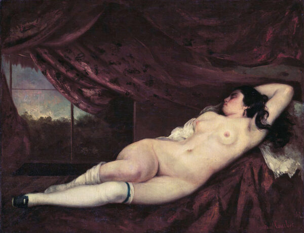 Mulher nua deitada – Gustave Courbet Gustave Courbet Artemis Reproduction