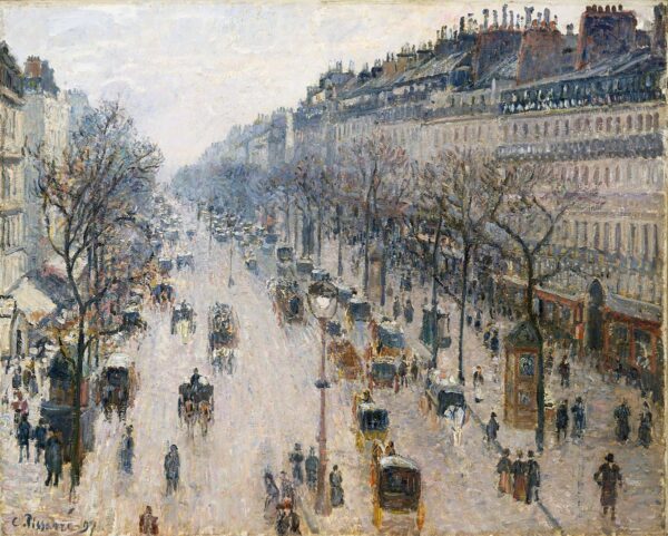 Boulevard Montmartre numa manhã de inverno – Camille Pissarro Camille Pissarro Artemis Reproduction