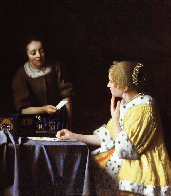 A Mestra e a Empregada – Johannes Vermeer Johannes Vermeer Artemis Reproduction