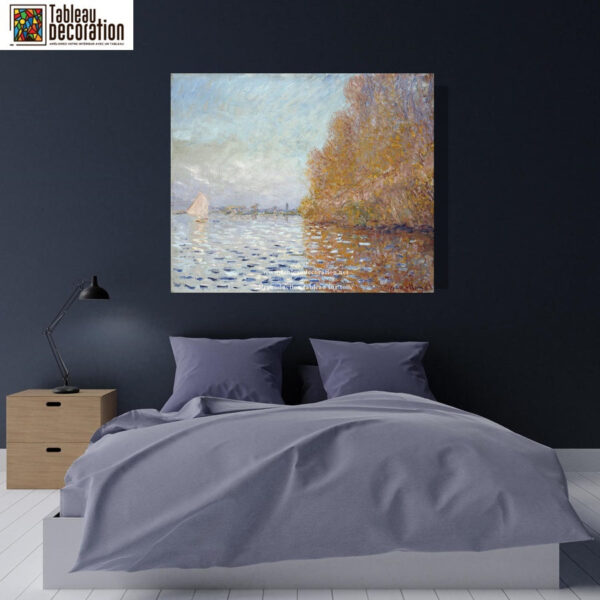 O Lago de Argenteuil com um Veleiro – Pintura de Monet Claude Monet Artemis Reproduction 2