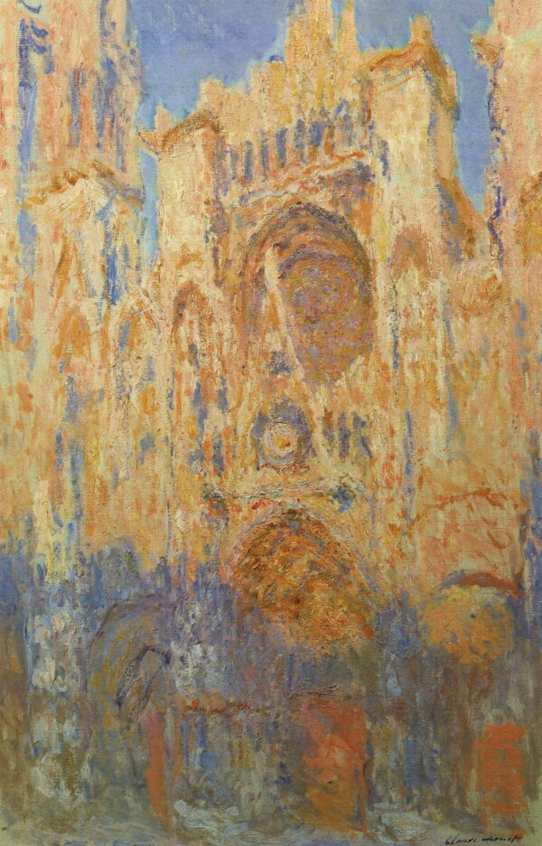 A Catedral de Rouen, fachada, pôr do sol (W1327) – Claude Monet Claude Monet Artemis Reproduction