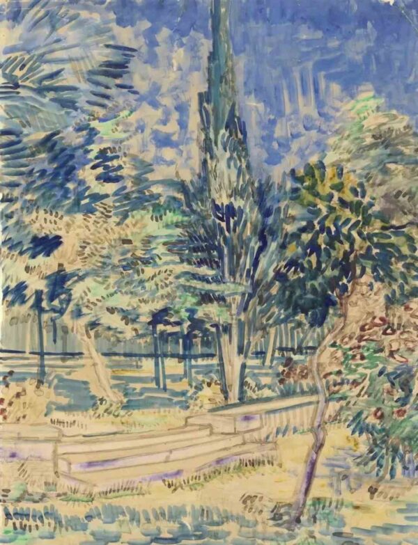 Escada no Jardim do Asilo – Van Gogh Vincent Van Gogh Artemis Reproduction