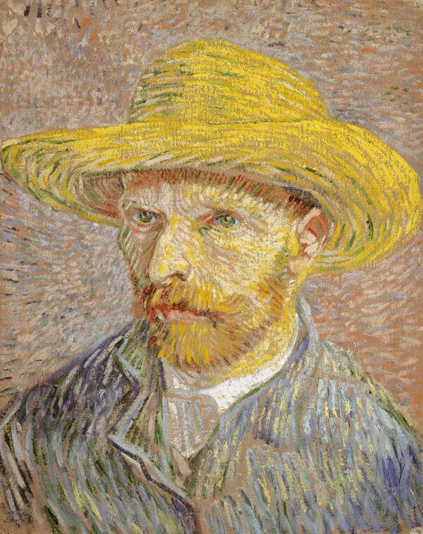 Autorretrato com chapéu de palha, 1887 – Van Gogh Série de autorretratos de Vincent van Gogh Artemis Reproduction