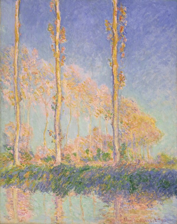 Os Pópulos, três árvores rosas, outono – Claude Monet Claude Monet Artemis Reproduction