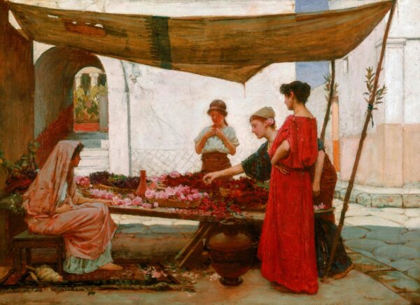 Um Mercado de Flores Grego – John William Waterhouse John William Waterhouse Artemis Reproduction