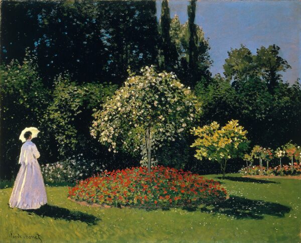 Dama em branco no jardim – Claude Monet Claude Monet Artemis Reproduction