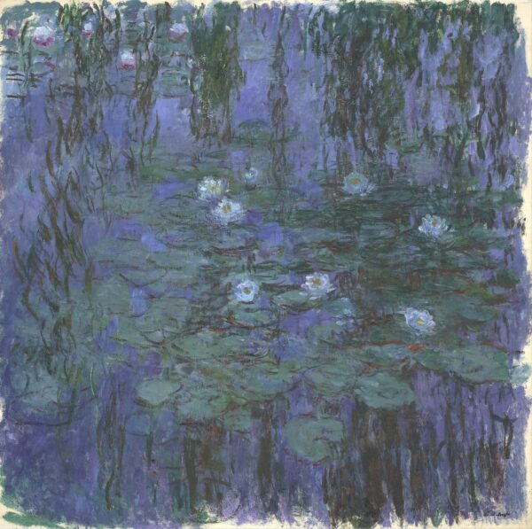 Os Ninféias Azuis – Claude Monet “Os Nenúfares” de Claude Monet Artemis Reproduction