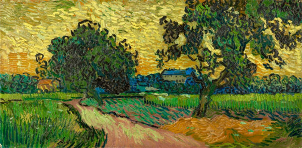 Château d’Auvers ao pôr do sol – Van Gogh Vincent Van Gogh Artemis Reproduction