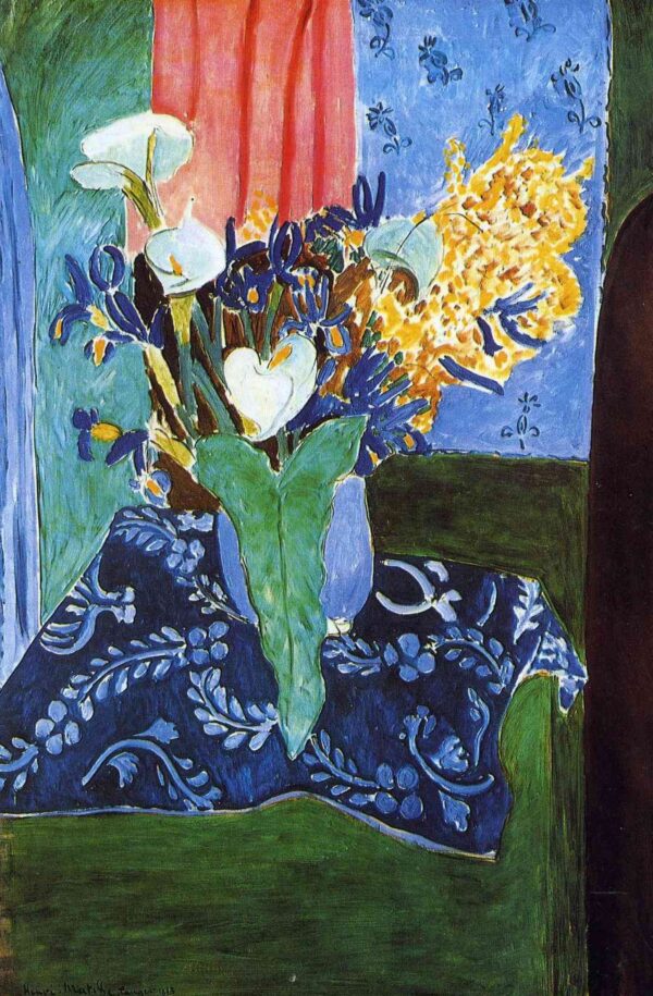 Lírios Calla, Íris e Mimosas – Matisse Henri Matisse Artemis Reproduction