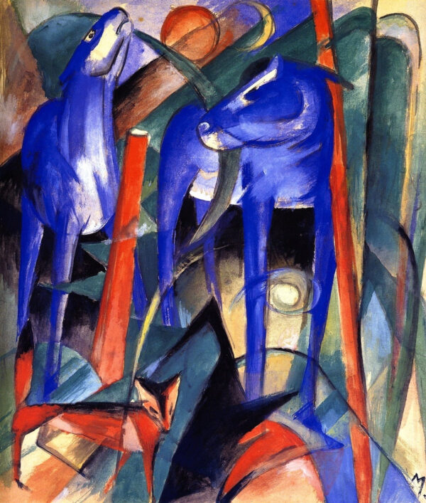 Três animais fabulosos – Franz Marc Franz Marc Artemis Reproduction