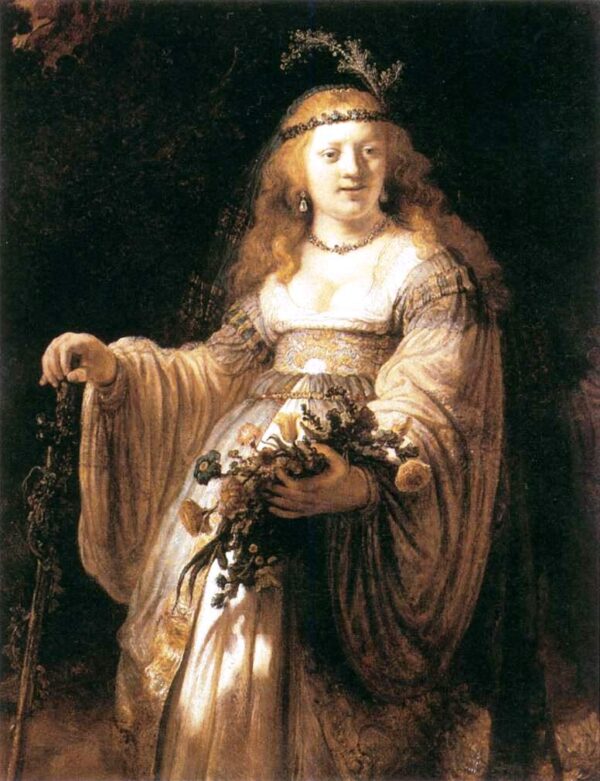 Saskia van Uylenburgh em traje de Arcádia – Rembrandt van Rijn Rembrandt van Rijn Artemis Reproduction