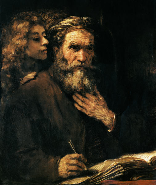 O evangelista São Mateus e os anjos – Rembrandt van Rijn Rembrandt van Rijn Artemis Reproduction