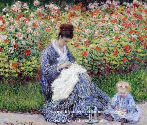 Camille Monet e a criança no jardim – Claude Monet Claude Monet Artemis Reproduction