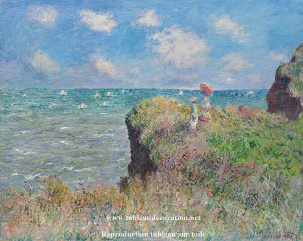 Paseio na Falésia, Pourville – Pintura Paisagem de Monet Claude Monet Artemis Reproduction