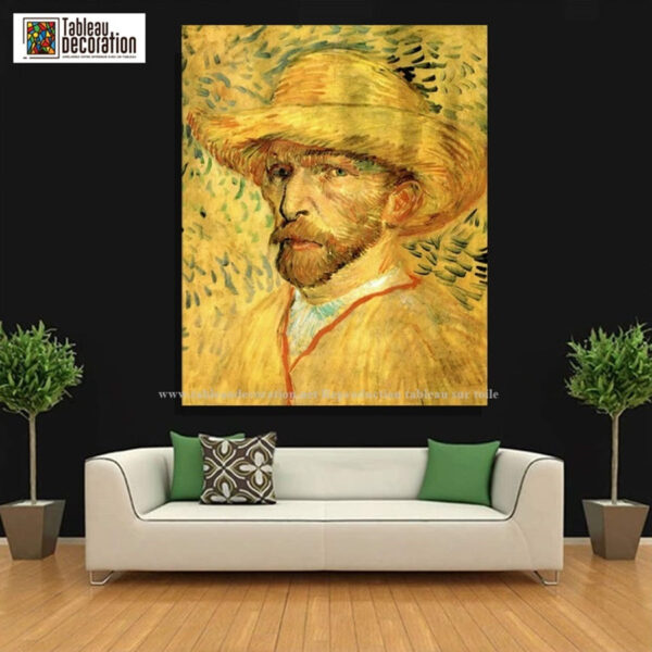 Autorretrato com chapéu de palha – Van Gogh Série de autorretratos de Vincent van Gogh Artemis Reproduction 3