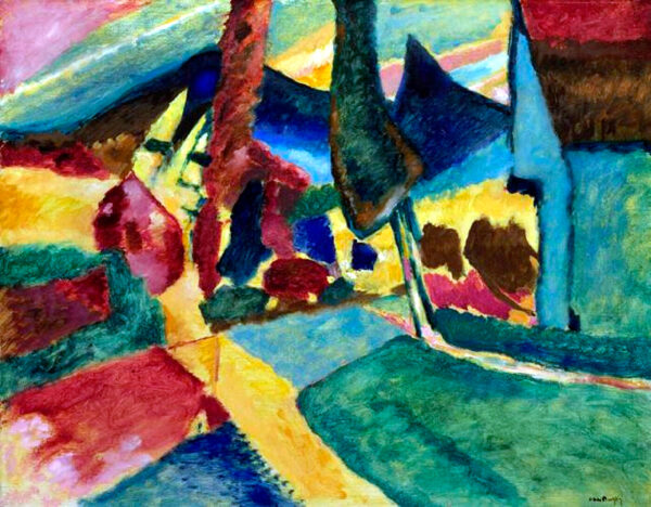 Paisagem com dois álamos – Vassily Kandinsky Wassily Kandinsky Artemis Reproduction