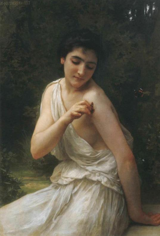 O título em português brasileiro é “A Borboleta – William Bouguereau William Bouguereau Artemis Reproduction