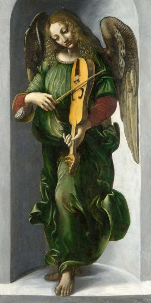 Anjo em verde com violino – Léonard de Vinci Leonardo da Vinci Artemis Reproduction