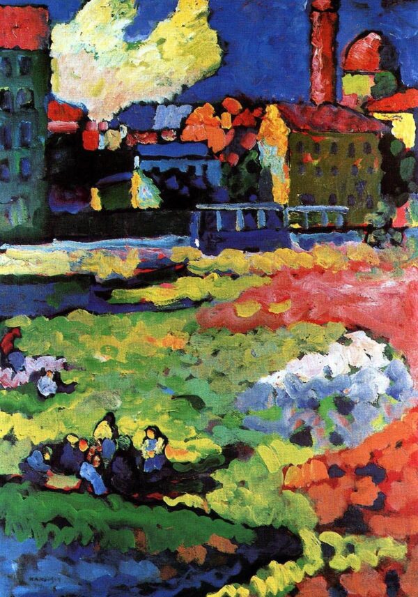 Munique Schwabing com a Igreja de Santa Úrsula – Vassily Kandinsky Wassily Kandinsky Artemis Reproduction