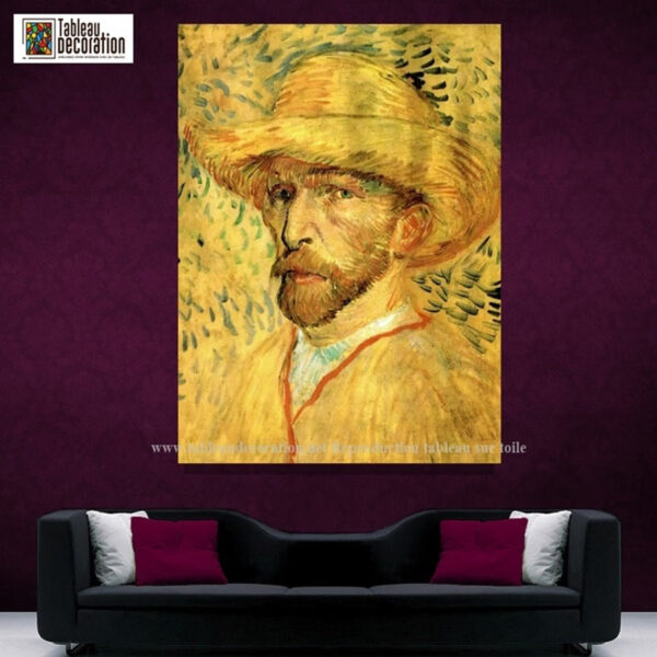 Autorretrato com chapéu de palha – Van Gogh Série de autorretratos de Vincent van Gogh Artemis Reproduction 5