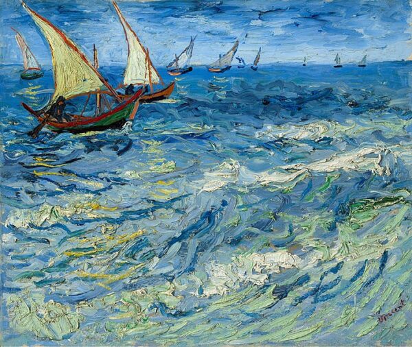 Paisagem Marinha em Saintes-Maries (vista do Mediterrâneo) – Van Gogh Vincent Van Gogh Artemis Reproduction