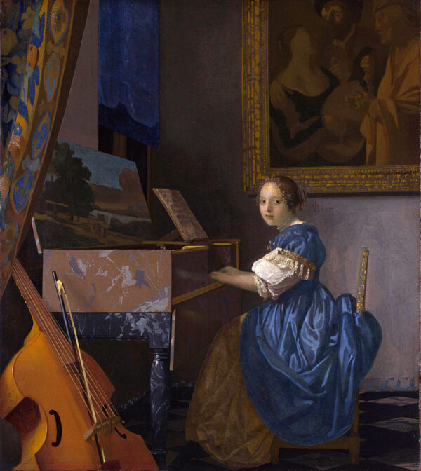 Jovem mulher tocando virginal – Johannes Vermeer Johannes Vermeer Artemis Reproduction