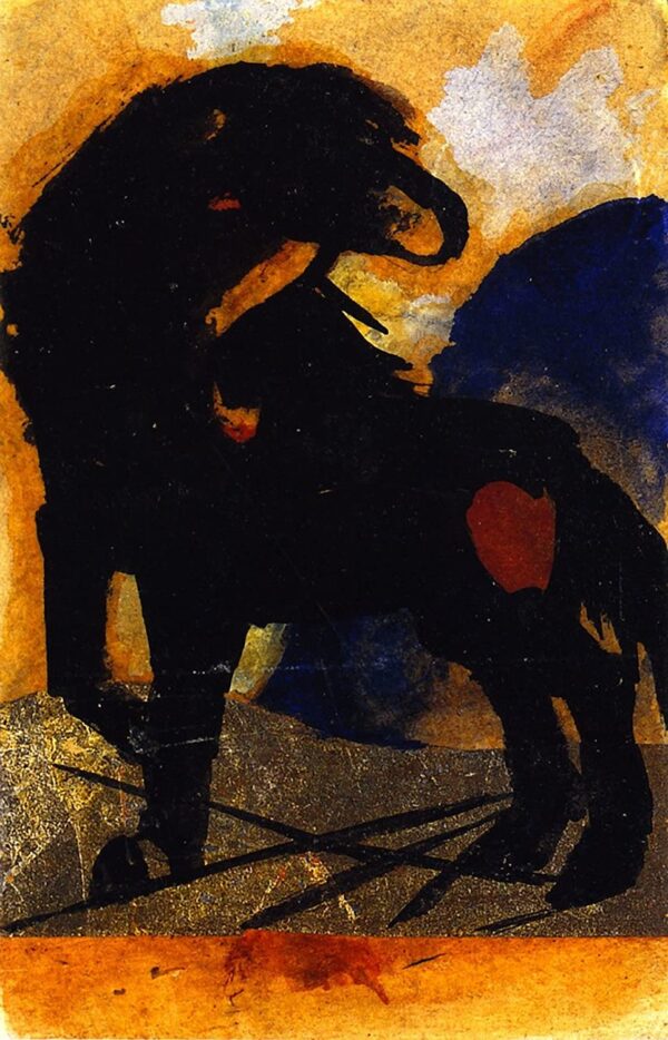 O pequeno cavalo negro – Franz Marc Franz Marc Artemis Reproduction