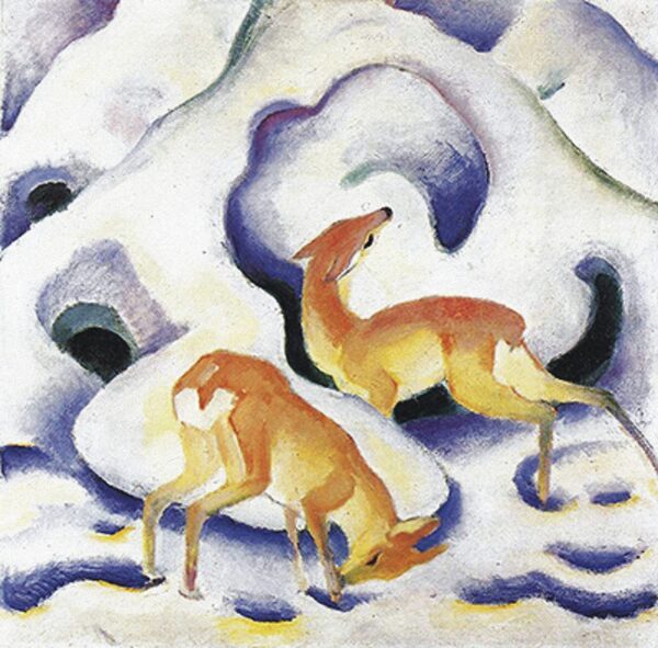 Cervo na Neve – Franz Marc Franz Marc Artemis Reproduction