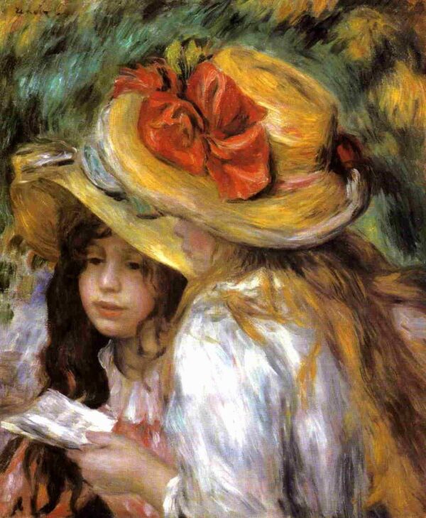 Duas jovens meninas lendo – Pierre-Auguste Renoir Pierre-Auguste Renoir Artemis Reproduction