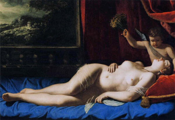 Vênus e Cupido (Vênus adormecida) – Artemisia Gentileschi Artemisia Gentileschi Artemis Reproduction