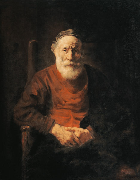 Retrato de um homem idoso em traje vermelho – Rembrandt van Rijn Rembrandt van Rijn Artemis Reproduction