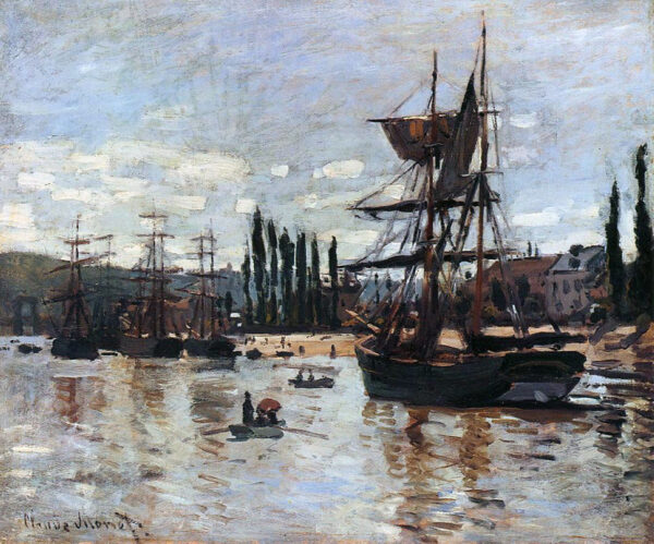 Barcos em Rouen – Claude Monet Claude Monet Artemis Reproduction