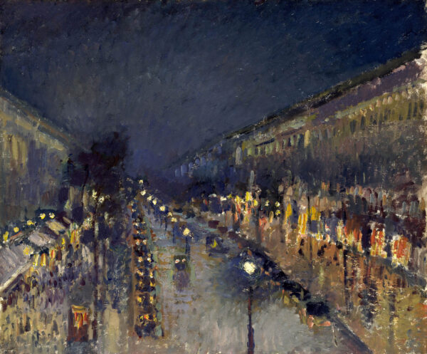 Boulevard Montmartre, à noite – Camille Pissarro Camille Pissarro Artemis Reproduction