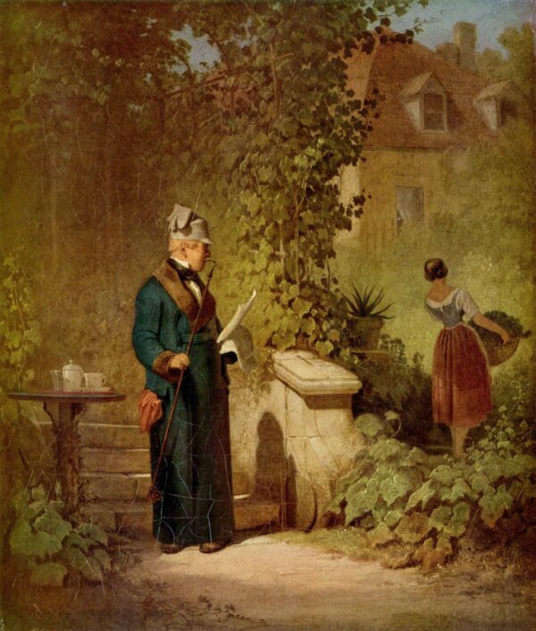 Leitor de jornais no jardim – Carl Spitzweg Carl Spitzweg Artemis Reproduction