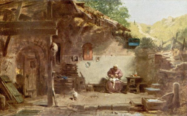 Velho monge diante de sua cela – Carl Spitzweg Carl Spitzweg Artemis Reproduction