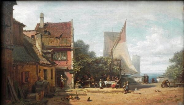 Velha taverna à beira do Lago Starnberger – Carl Spitzweg Carl Spitzweg Artemis Reproduction