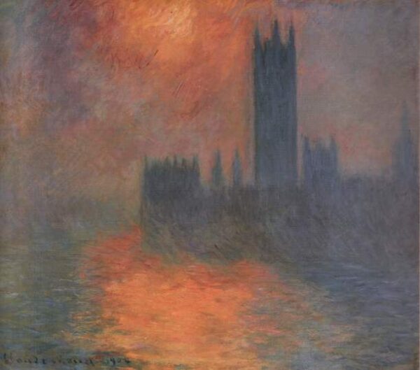 O Parlamento, pôr do sol (W 1607) – Claude Monet Claude Monet Artemis Reproduction