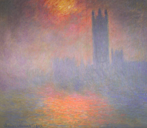 Londres, o Parlamento. Raio de sol na neblina (W 1610) – Claude Monet Claude Monet Artemis Reproduction