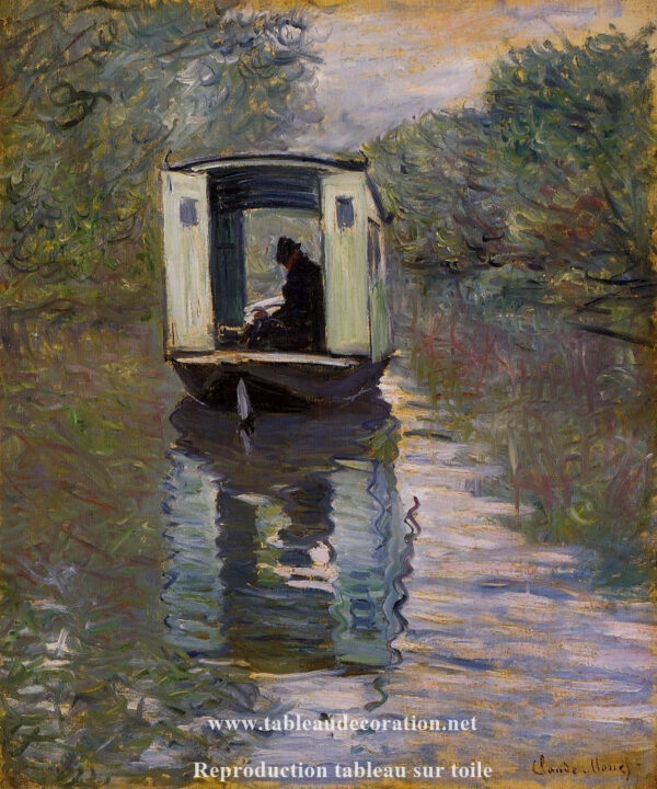 O Barco-Oficina – Quadro de Monet Claude Monet Artemis Reproduction