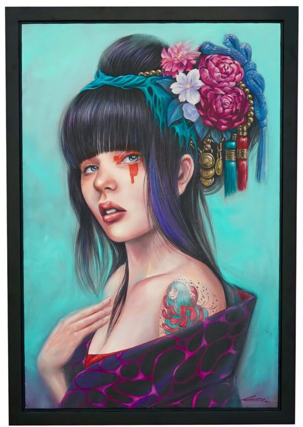 Menina com um coque floral – 60 X 90 cm Galeria de Arte Artemis Reproduction 2