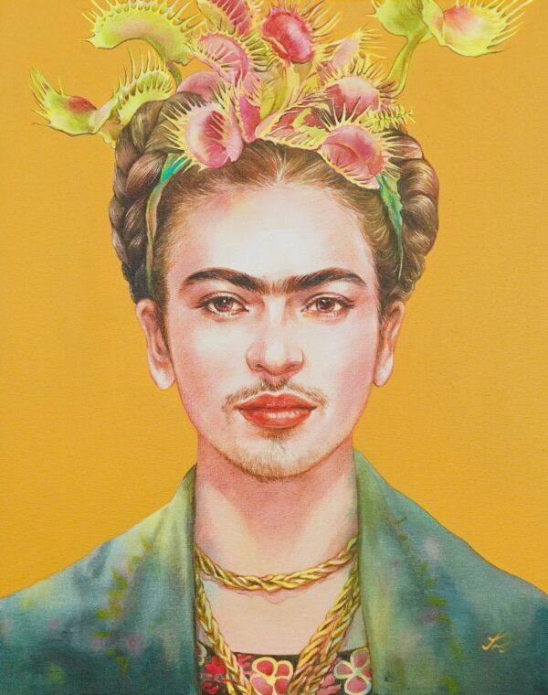 Frida Kahlo x Planta Carnívora – 40 X 50 cm Galeria de Arte Artemis Reproduction