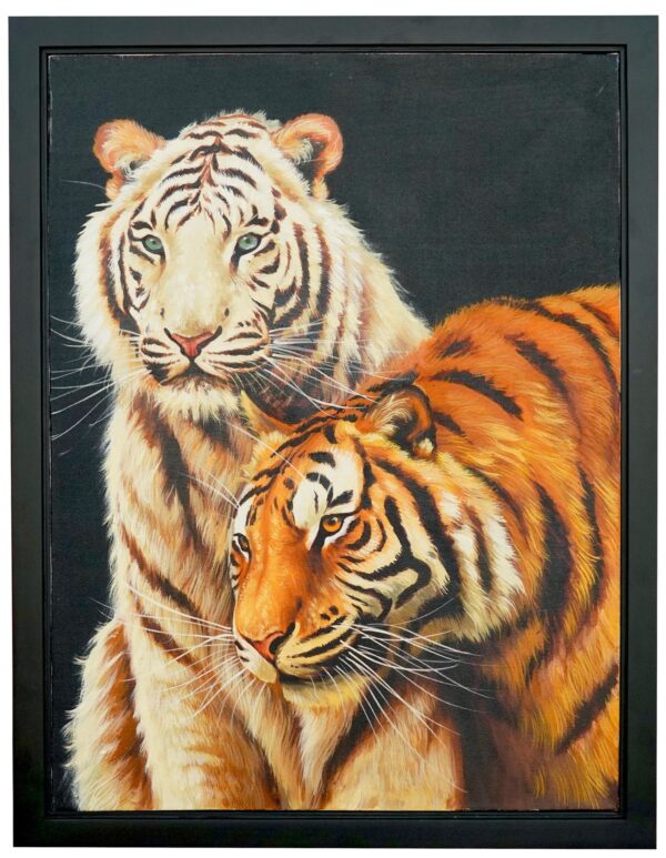 Casal de tigres brancos – 60 X 80 cm Galeria de Arte Artemis Reproduction 6