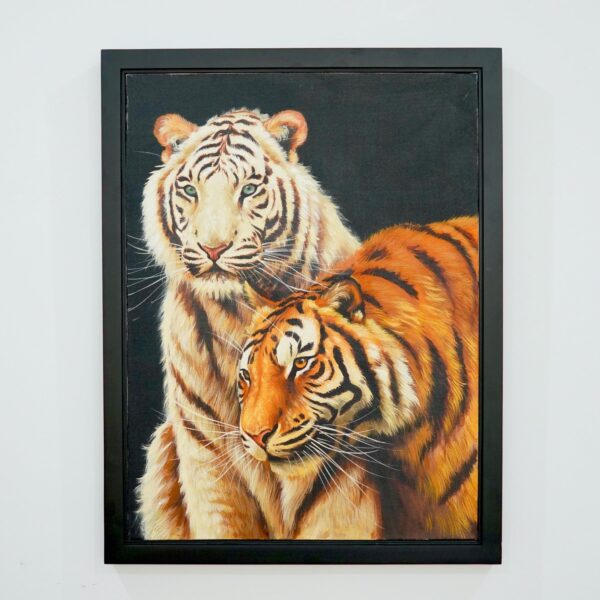 Casal de tigres brancos – 60 X 80 cm Galeria de Arte Artemis Reproduction 2