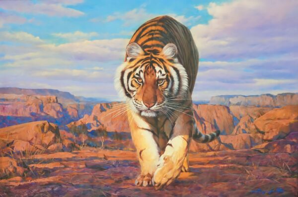 Tigre em caça – 150 x 100 cm Galeria de Arte Artemis Reproduction