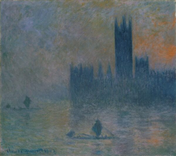 Londres, o Parlamento (Efeito de Neblina) (W 1609) – Claude Monet Claude Monet Artemis Reproduction