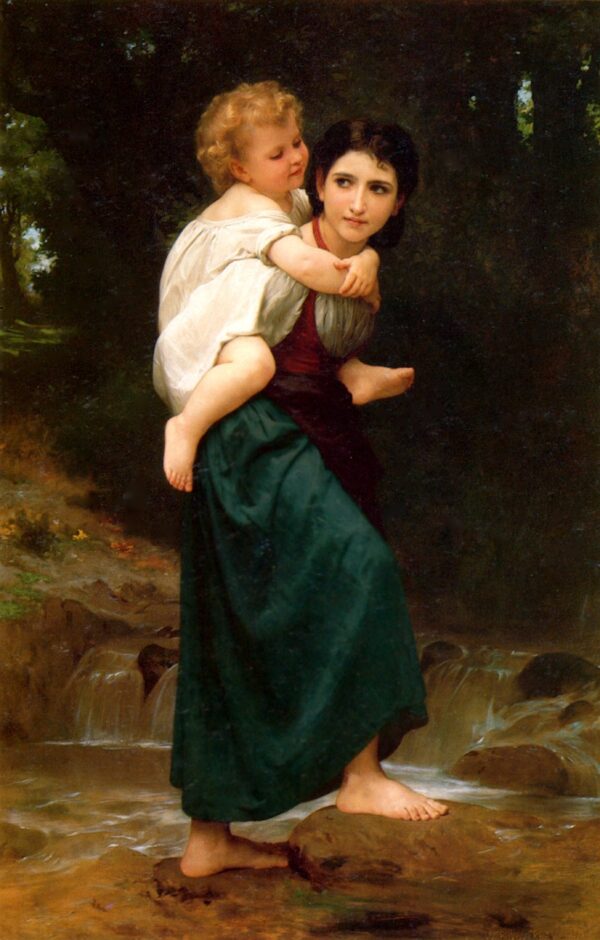 A travessia do vau – William Bouguereau William Bouguereau Artemis Reproduction